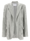 Nude Grey Velvet Blazer In Gray