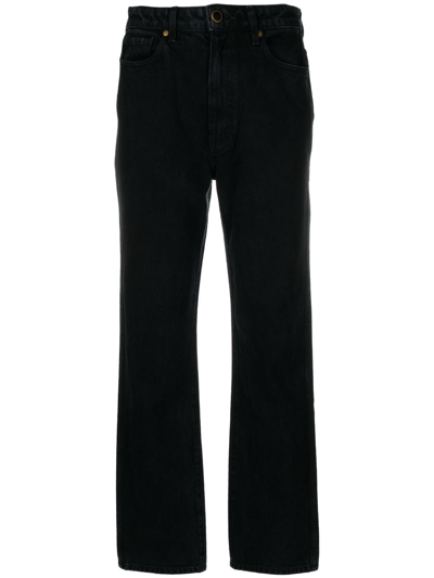 Khaite Abigail Straight-leg Jeans In Black