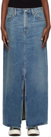 AGOLDE BLUE LEIF DENIM MAXI SKIRT