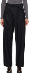 LEMAIRE GRAY BELTED TROUSERS