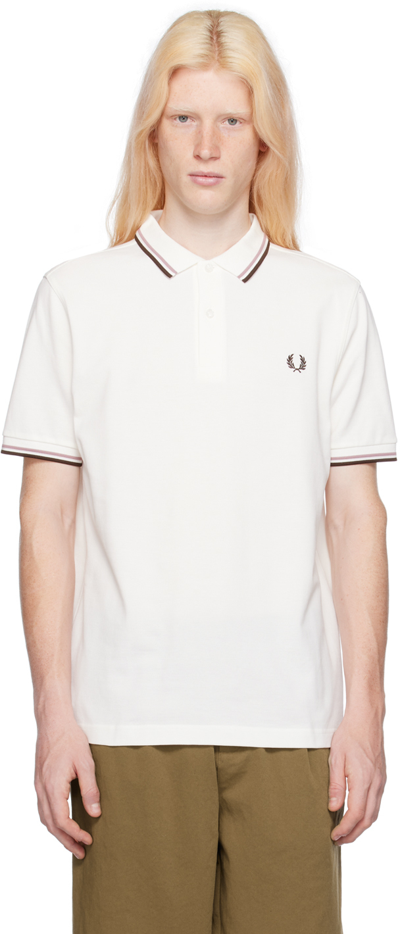 Fred Perry Twin Tipped Polo T Shirt White