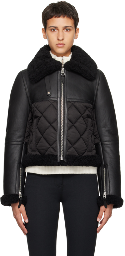 Mackage Tulip Jacket Extra Soft Sheepskin In Black