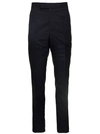 THOM BROWNE FIT 1 BACKSTRAP TROUSER IN ENGINEERED 4 BAR PLAIN WEAVE SUITING