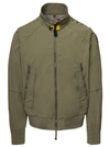 PARAJUMPERS DESERT' MILITARY GREEN HIGH NECK JACKET WITH PATCH POCKET IN COTTON BLEND