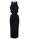 Amazuìn Open-back Midi Dress In Black