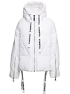 KHRISJOY WHITE 'PUFF KHRIS ICONIC' OVERSIZED DOWN JACKET WITH HOOD IN POLYESTER