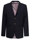 Thom Browne Signature-stripe Single-breasted Blazer In Black