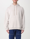Msgm Hooded Sweater Front Pocket In Beige
