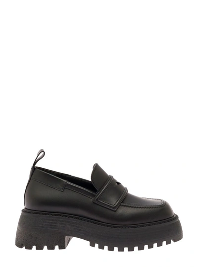 3juin Sofia Moccasin With Raised Soles Black