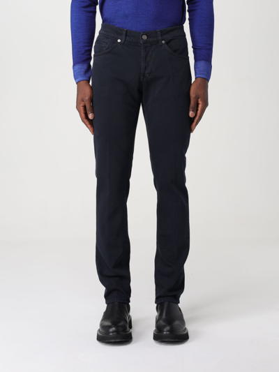 Dondup Logo Detail Denim Trousers In Black