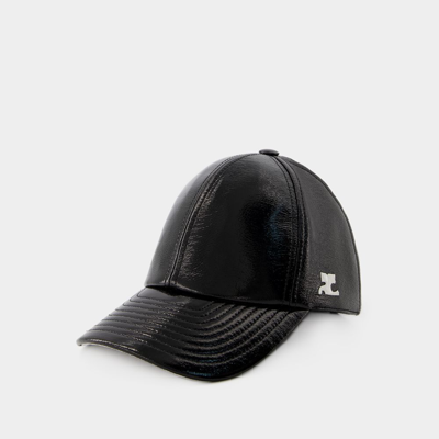 Courrèges Réedition Vinyl Cap - Courreges - Cotton - Black