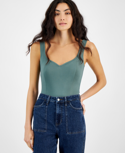 And Now This Women's Ponte-knit Sweetheart-neck Bodysuit, Created For Macy's In Meadowland