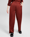 AND NOW THIS WOMEN'S SATIN HIGH-RISE WIDE-LEG PANTS