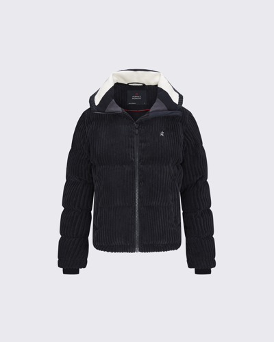 Perfect Moment Corduroy Down Puffer Jacket S In Black