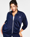 REEBOK PLUS SIZE TRICOT ZIP-FRONT LONG-SLEEVE JACKET