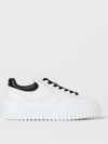 Hogan H-stripes Low-top Platform Sneakers In White