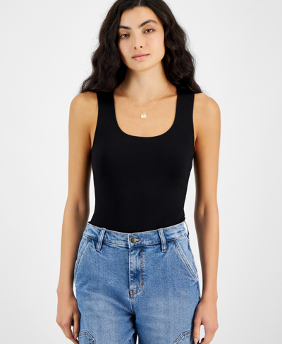 And Now This Women's Ponte-knit Scoop-neck Bodysuit, Created For Macy's In Black