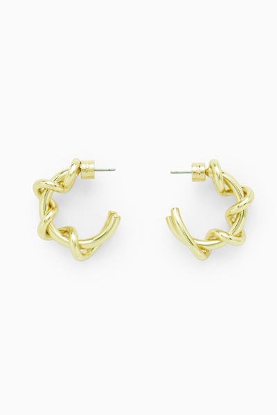 Cos Spiral Hoop Earrings In Gold