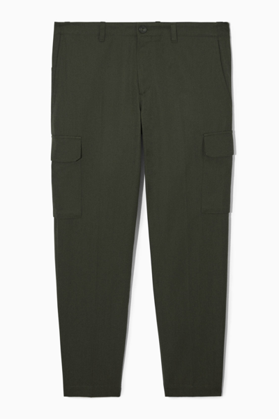 Cos Tapered Cargo Pants In Green