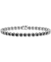 MACY'S MEN'S BLACK DIAMOND TENNIS BRACELET (3-1/2 CT. T.W.) IN STERLING SILVER