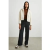 Rails Fabi Hooded Teddy Bomber Jacket Ivory