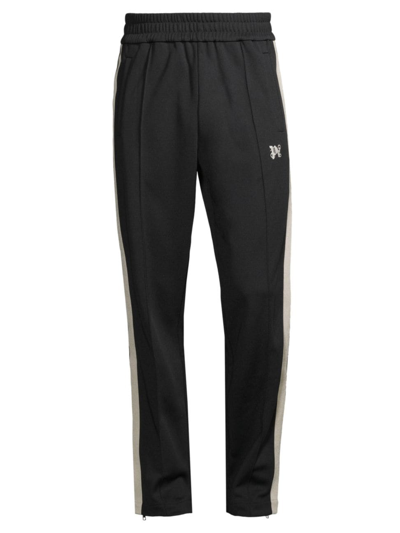 Palm Angels Pa Monogram Classic Track Joggers Pants Black In Black Off White
