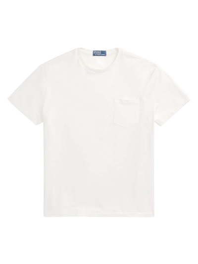 Polo Ralph Lauren Men's Cotton Crewneck T-shirt In Deckwash White