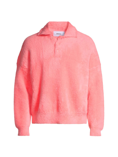 Bonsai Pink Fluffy Polo In Peach Ambe