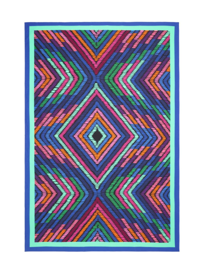 Eres Geometric-print Cotton-silk Sarong In Blue