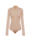 Prada Women's Gazar Jersey Bodysuit In Beige