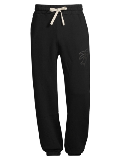 Palm Angels Hunter Cotton Track Pants In Nero