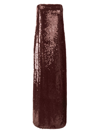 Staud Casey Strapless Sequin Maxi Dress In Bronze