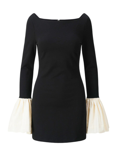 STAUD WOMEN'S HAWTHORNE TWO-TONE BELL-SLEEVE MINIDRESS