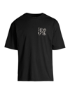 Palm Angels Pa Logo-print T-shirt In Black,off White
