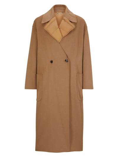Hugo Boss Boss Callim Coat With Removable Inner Vest In Dark Beige