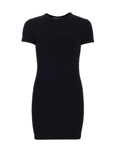 Alexander Wang T Alexadnerwang.t Short Sleeve Mini Tee Shirt Dress In Black