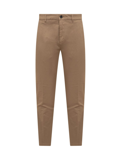Department 5 Logo Tag Straight Leg Trousers In Brown
