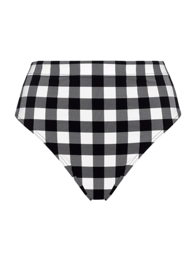 Eres Forme Gingham Bikini Briefs In Noir Blanc