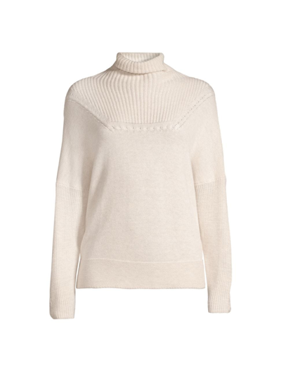 Nic + Zoe Women's Mix Stitch Mock Turtleneck Sweater In Cream Mix