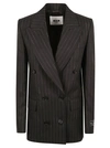 MSGM PINSTRIPED DOUBLE-BREASTED BLAZER