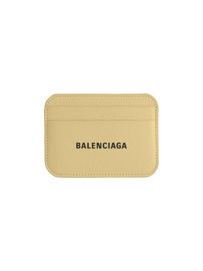 Balenciaga Cash Card Holder - Grained Calf In Yellow