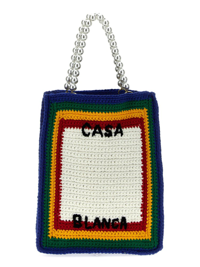 Casablanca Cotton Mini Crochet Hand Bags Multicolor