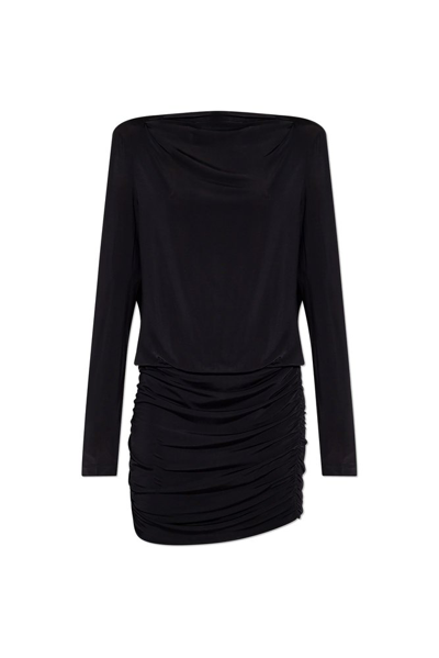 Versace Jeans Couture Cowl Back Mini Dress In Black