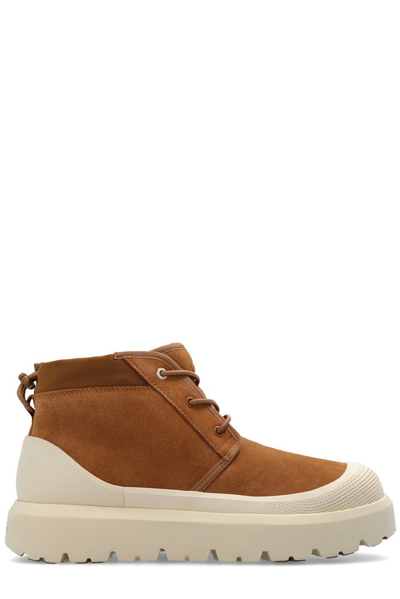 Ugg Neumel Weather Hybrid Round Toe Ankle Boots In Brown