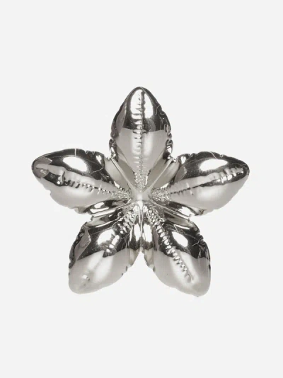 Marni Flower Shaped Earrings In Palladium