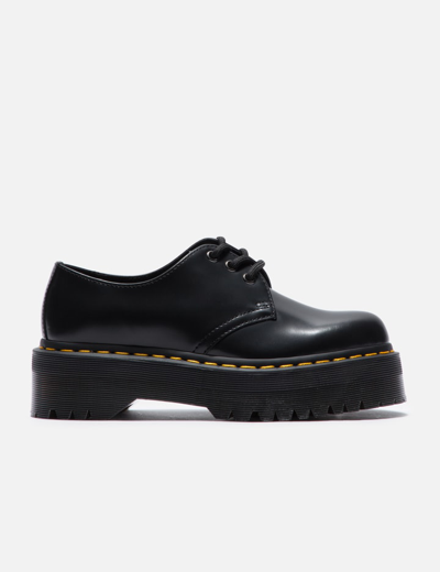Dr. Martens' 1461 Quad Polished Smooth Leather Shoes In Black