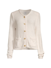 Nic + Zoe Women's Gilded Texture Sweater Jacket In Cream