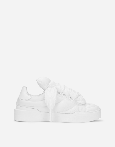 Dolce & Gabbana Nylon New Roma Sneakers In White