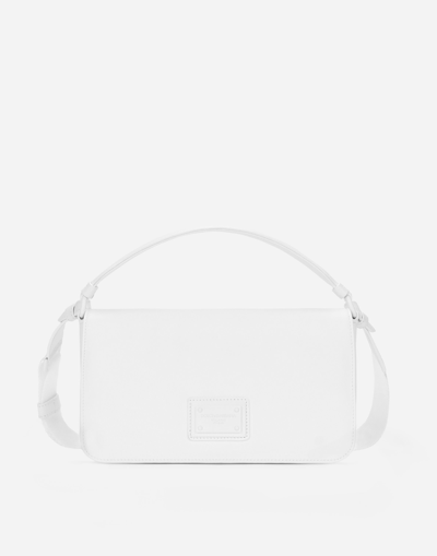Dolce & Gabbana Faux Leather Crossbody Bag In White