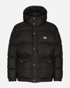 Dolce & Gabbana Puffy Black Coat With High Collar In Black